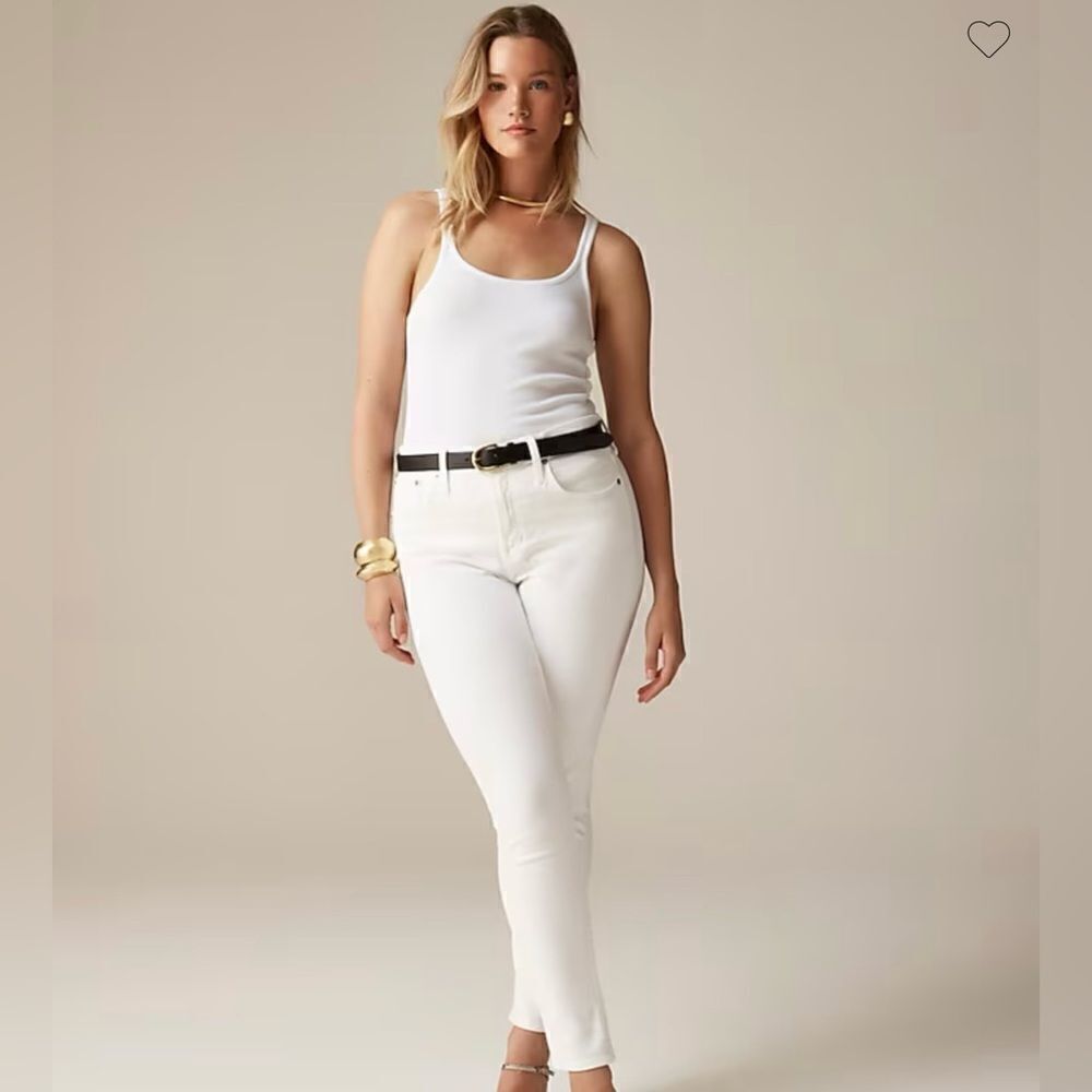 J.Crew 9" toothpick jean in white wash - Picture 4 of 6
